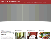 Tablet Screenshot of hotel-schwanenburg.de